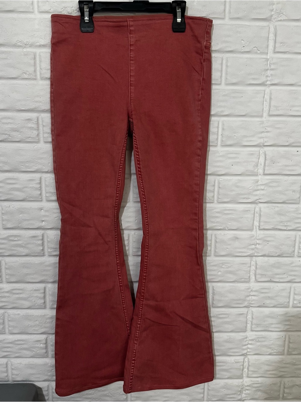 We The Free Pull On Flared Jeans Women’s 28 Light Coral Pink Mid Rise